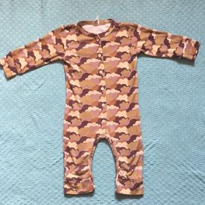 Kate Quinn 70’s cloud organic cotton long sleeve button down union jumpsuit